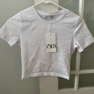 Zara White Crop Top